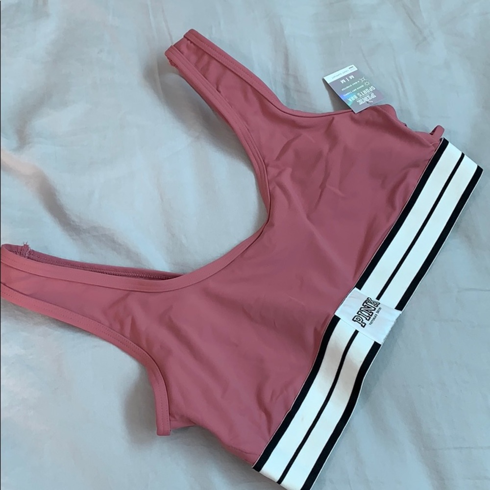 NWT! PINK VS Sport Bar Top M